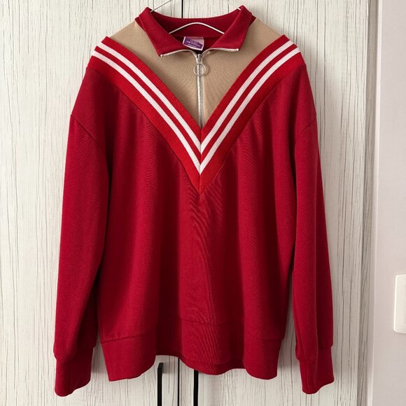 Red Quarter Zip - Picture 1 of 5